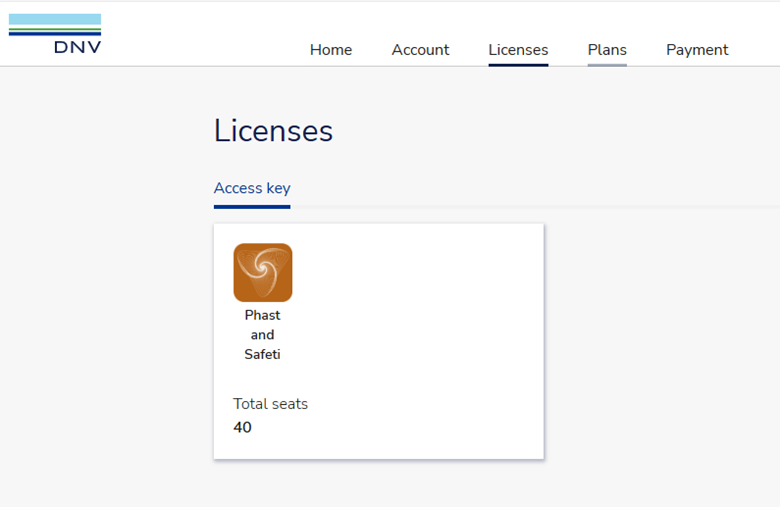 My DNV Software Licences