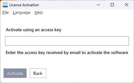 Licence Activation Using Key